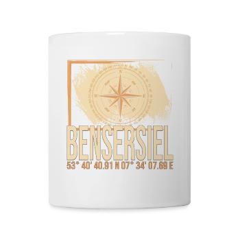 Bensersiel Koordinaten - Tasse - Weiß - Vorne