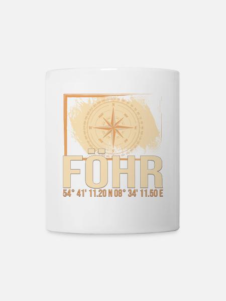 Föhr Koordinaten - Tasse - Weiß