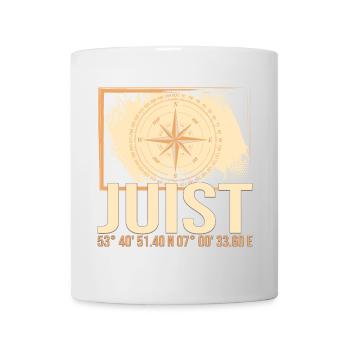 Juist Koordinaten - Tasse - Weiß - Vorne
