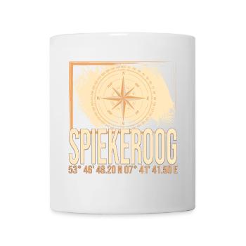 Spiekeroog Koordinaten - Tasse - Weiß - Vorne