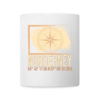 Norderney Koordinaten - Tasse - Weiß - Vorne