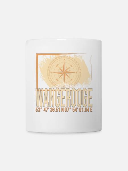 Wangerooge Koordinaten - Tasse - Weiß