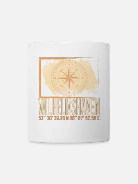 Wilhelmshaven Koordinaten - Tasse - Weiß