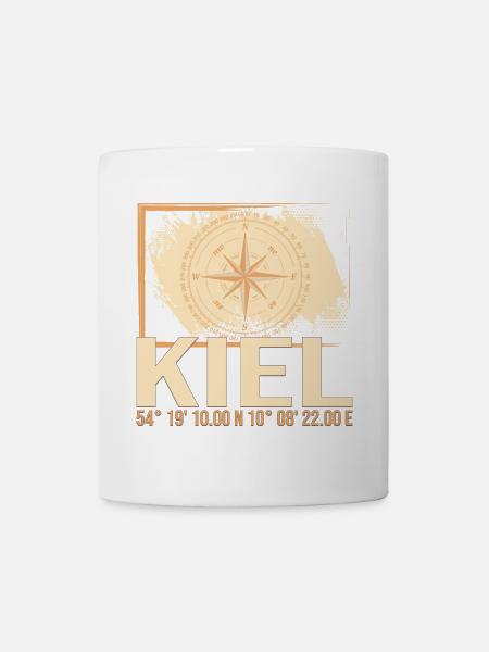 Kiel Koordinaten - Tasse - Weiß