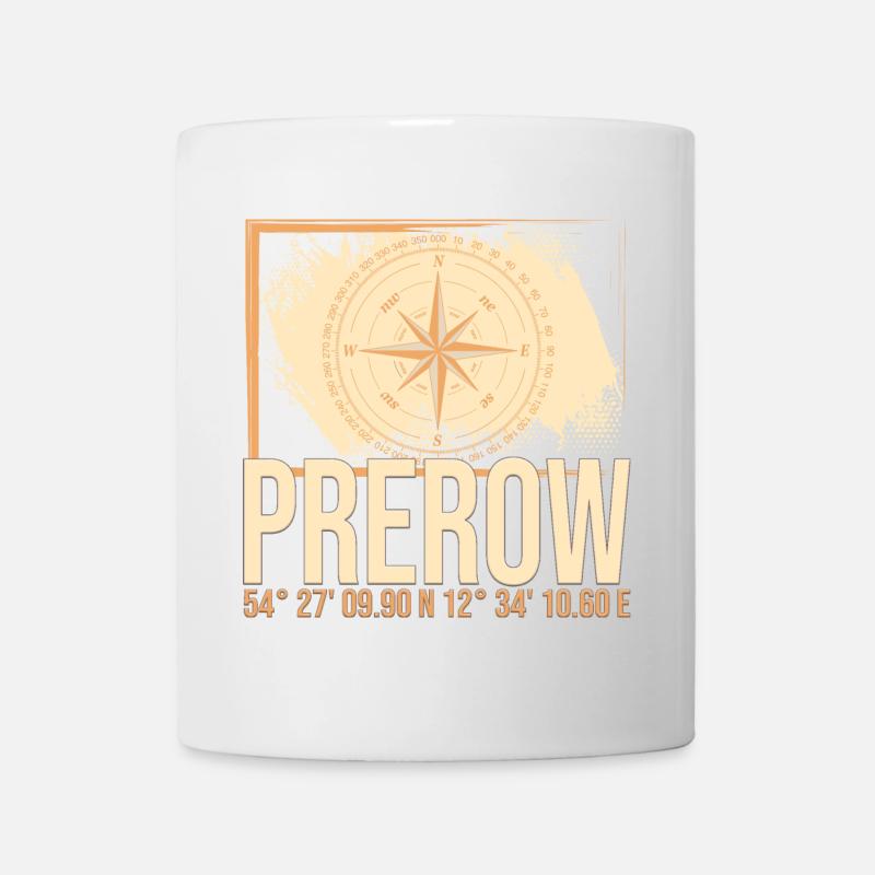 Prerow Koordinaten - Tasse - Weiß