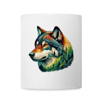 Loup - Mug blanc - blanc - Devant