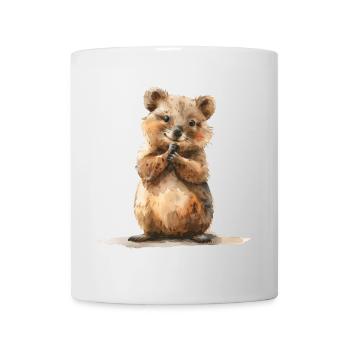 Cheerful Quokka - Parfait pour les amoureux des animaux - Mug blanc - blanc - Devant