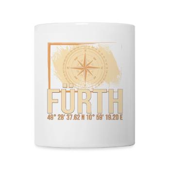 Fürth Koordinaten - Tasse - Weiß - Vorne