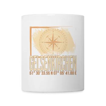Gelsenkirchen Koordinaten - Tasse - Weiß - Vorne