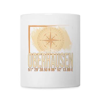 Oberhausen Koordinaten - Tasse - Weiß - Vorne