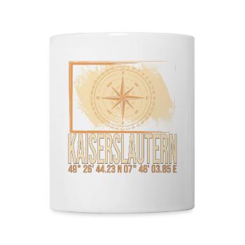 Kaiserslautern Koordinaten - Tasse - Weiß - Vorne