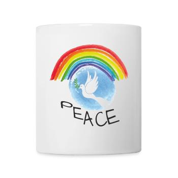 Peace Frieden - Mug blanc - blanc - Devant