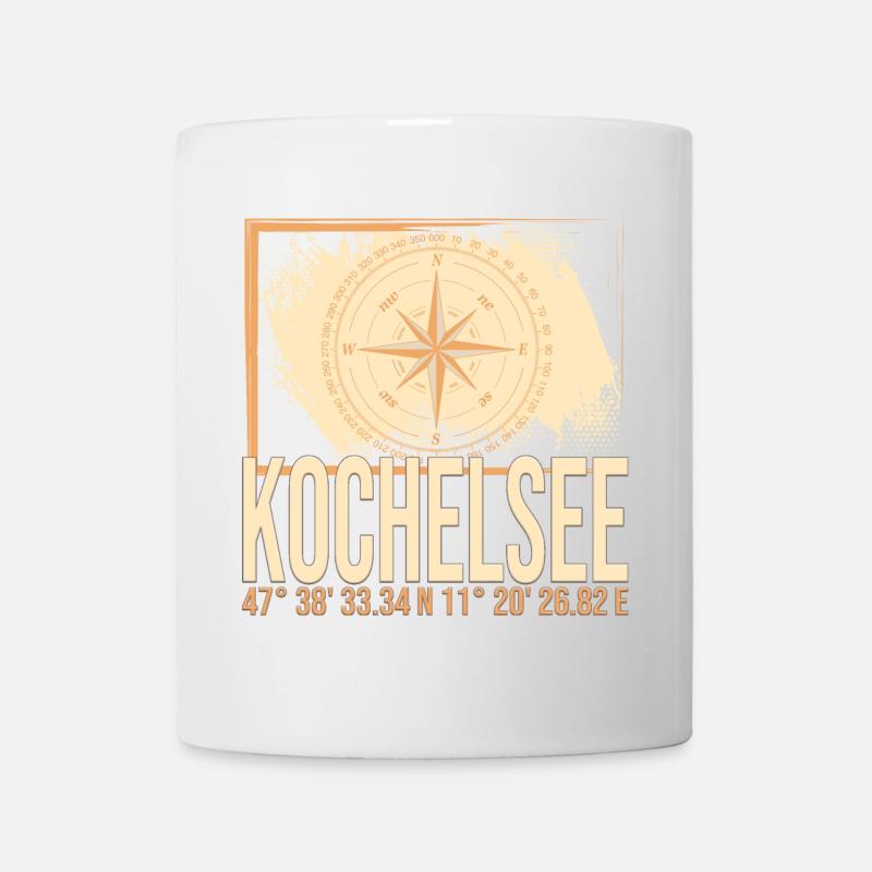Kochelsee Koordinaten - Tasse - Weiß