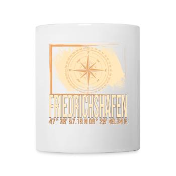 Friedrichshafen Koordinaten - Tasse - Weiß - Vorne