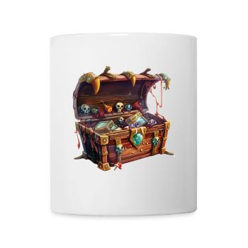 Schatzkiste Loot RPG Gamer Rollenspiel Shirt - Tasse - Weiß - Vorne