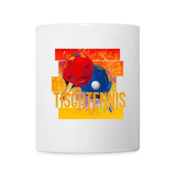 Tischtennis - Tasse - Weiß - Vorne