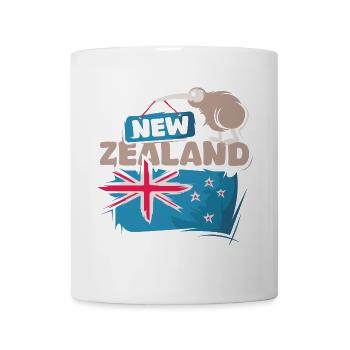 Neuseeland Kiwi comic New Zealand Natur cartoon - Tasse - Weiß - Vorne