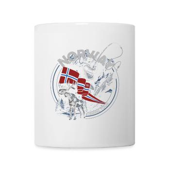NORVÈGE FISHING TOUR - Édition orignal - Mug blanc - blanc - Devant