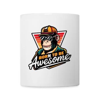 Cool Chimpanzee Born To Be Awesome - Mug - white - Front
