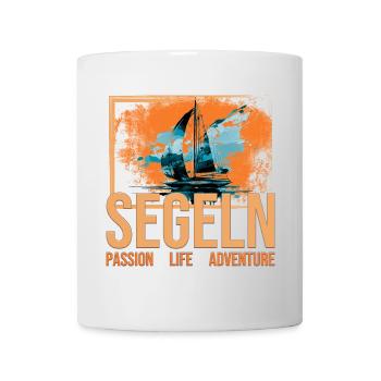 Passion - Life - Adventure - Segeln - Tasse - Weiß - Vorne