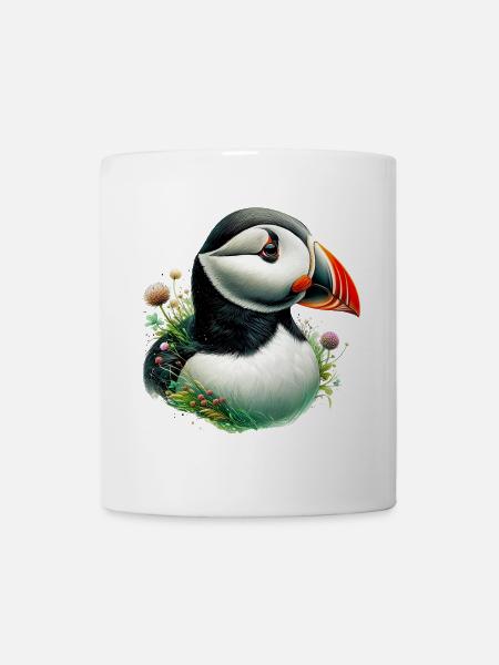 Papageitaucher - Tasse - Weiß