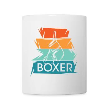 retro Boxhandschuhe Boxer vintage Gym Kampfsport - Tasse - Weiß - Vorne