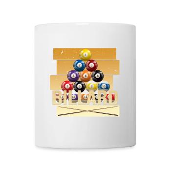 Billard - Tasse - Weiß - Vorne
