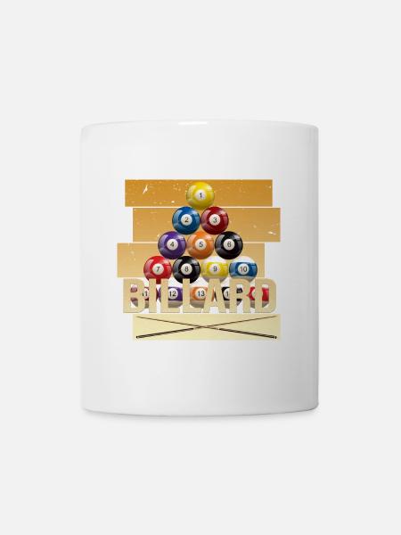 Billard - Tasse - Weiß