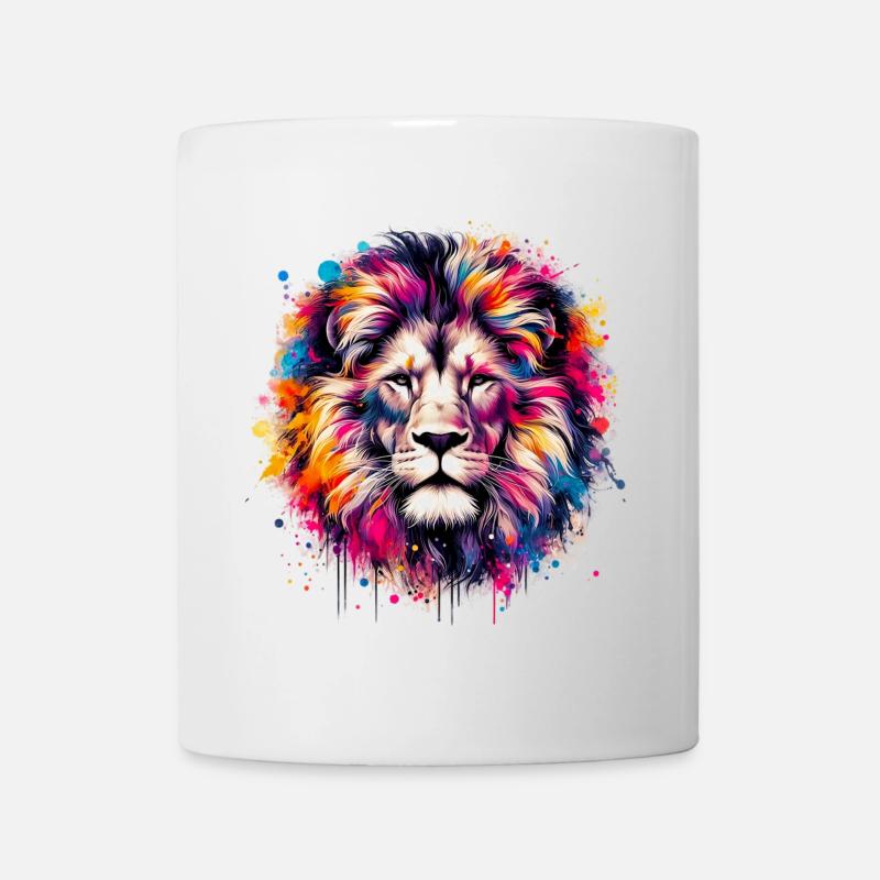 Löwe - Tasse - Weiß
