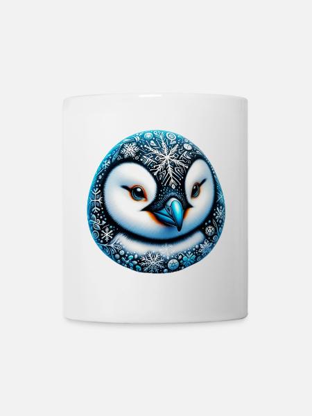 Pingouin flocon de neige flocons de neige - Mug blanc - blanc