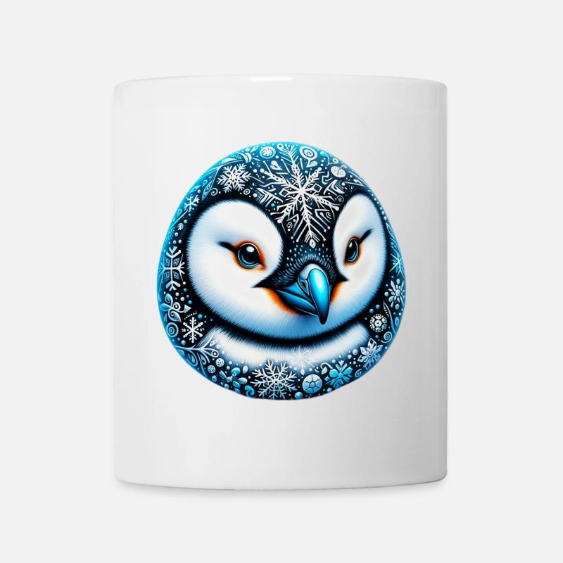 Pingouin flocon de neige flocons de neige - Mug blanc - blanc