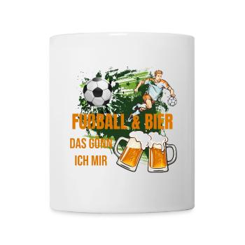 Fußball & Bier - Das gönn ich mir - Tasse - Weiß - Vorne
