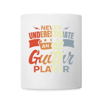 Ne sous-estimez jamais un vieux guitariste - Mug blanc - blanc - Devant