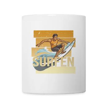 Surfen - Tasse - Weiß - Vorne