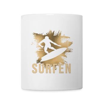 Surfen - Tasse - Weiß - Vorne