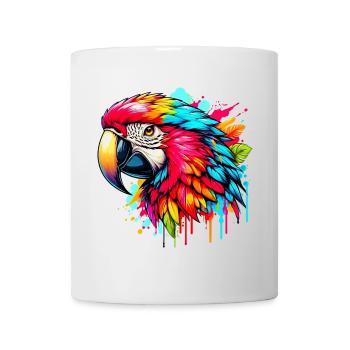 Papagei - Tasse - Weiß - Vorne
