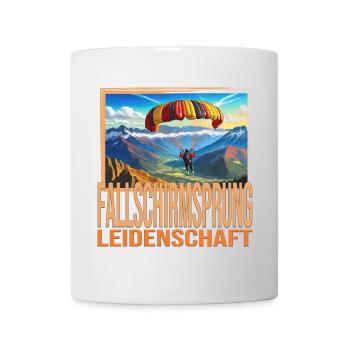 Fallschirmsprung Leidenschaft - Tasse - Weiß - Vorne