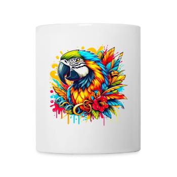 Papagei - Tasse - Weiß - Vorne