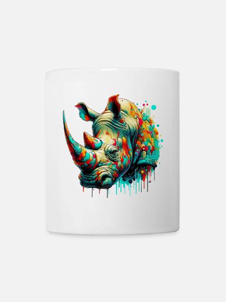 Nashorn - Tasse - Weiß