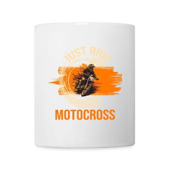 Just Ride - Motocross - Tasse - Weiß - Vorne