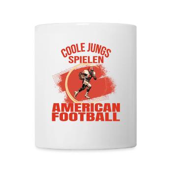 Coole Jungs spielen American Football - Tasse - Weiß - Vorne