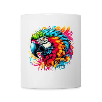 Papagei - Tasse - Weiß - Vorne