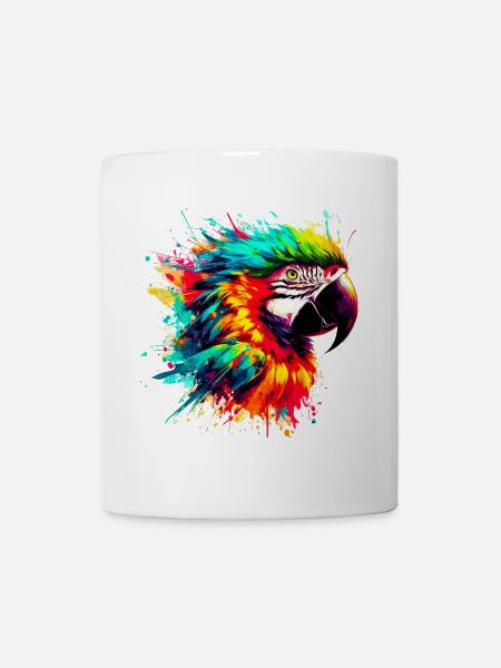 Papagei - Tasse - Weiß