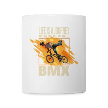 Life is a journey - Ride BMX - Tasse - Weiß - Vorne