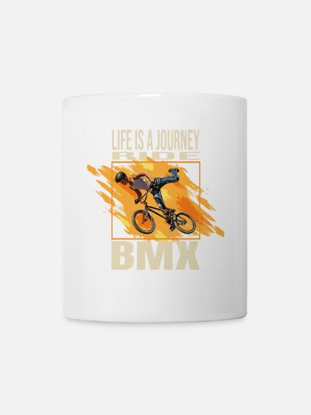 Life is a journey - Ride BMX - Tasse - Weiß