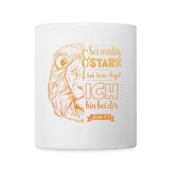 Josua 1 9 - Sei mutig und stark - Tasse - Weiß - Vorne