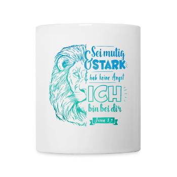 Josua 1 9 - Sei mutig und stark - Tasse - Weiß - Vorne