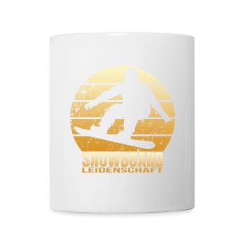 Snowboard Leidenschaft - Tasse - Weiß - Vorne