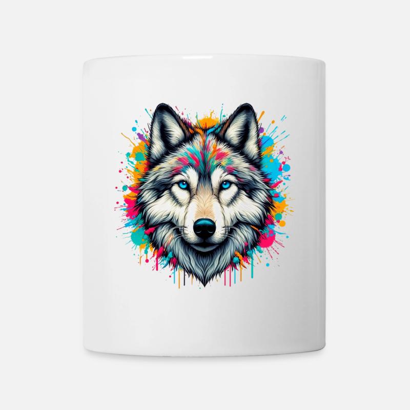 Wolf - Tasse - Weiß