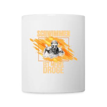 Schwimmen ist meine Droge - Tasse - Weiß - Vorne